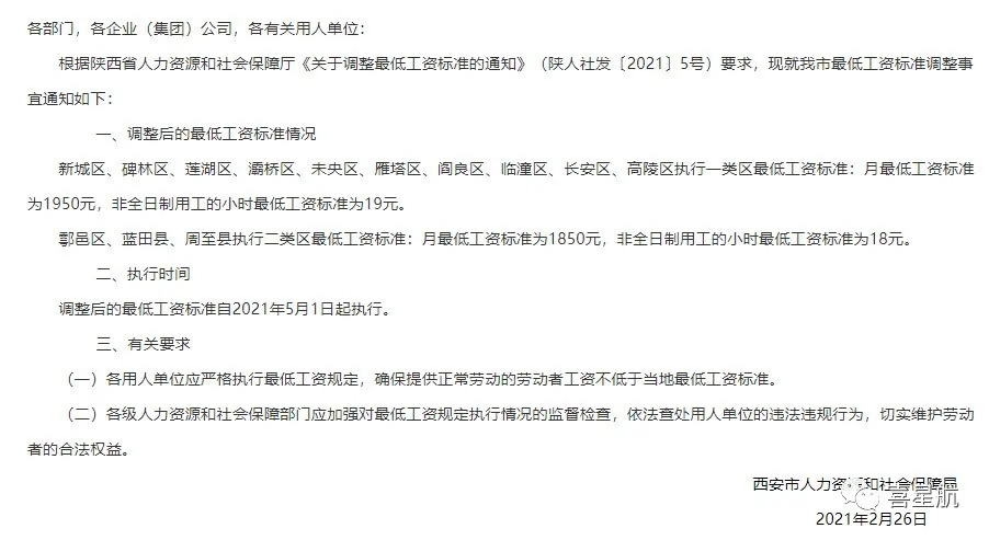 5月1日起陜西這些人最低工資標(biāo)準(zhǔn)均增加150！(圖2)